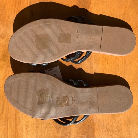 J. Crew Black Seaside Sandals W8 - Picture 3 of 4